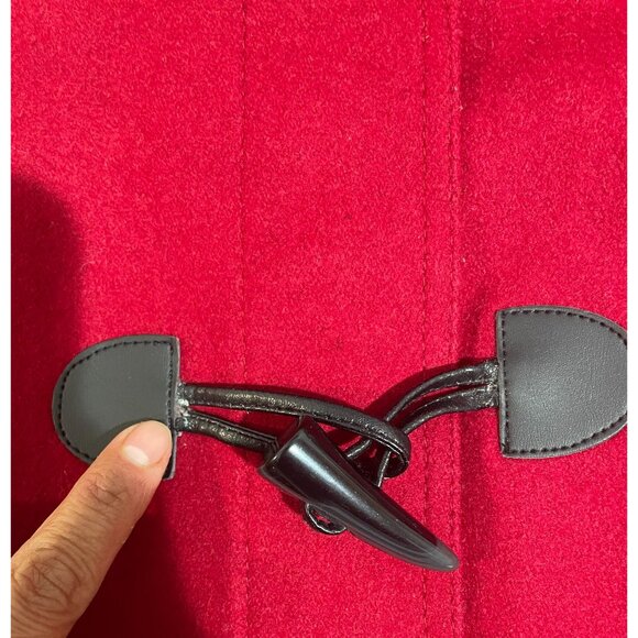 Tommy Hilfiger Red Faux Fur Hooded Jacket M - Picture 10 of 16